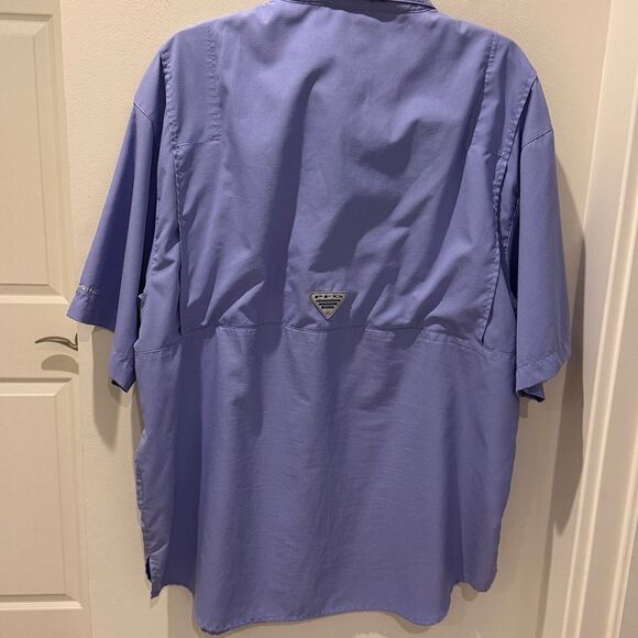 Columbia PFG Omni-Shade Tamiami Men's Purple Short Sleeve Shirt size Large - Picture 6 of 11